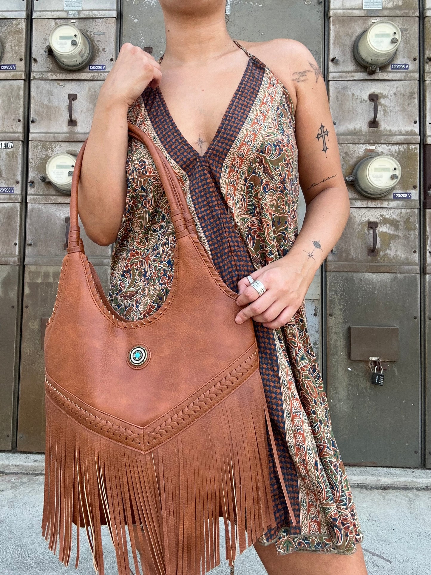 Fringe bottom purse