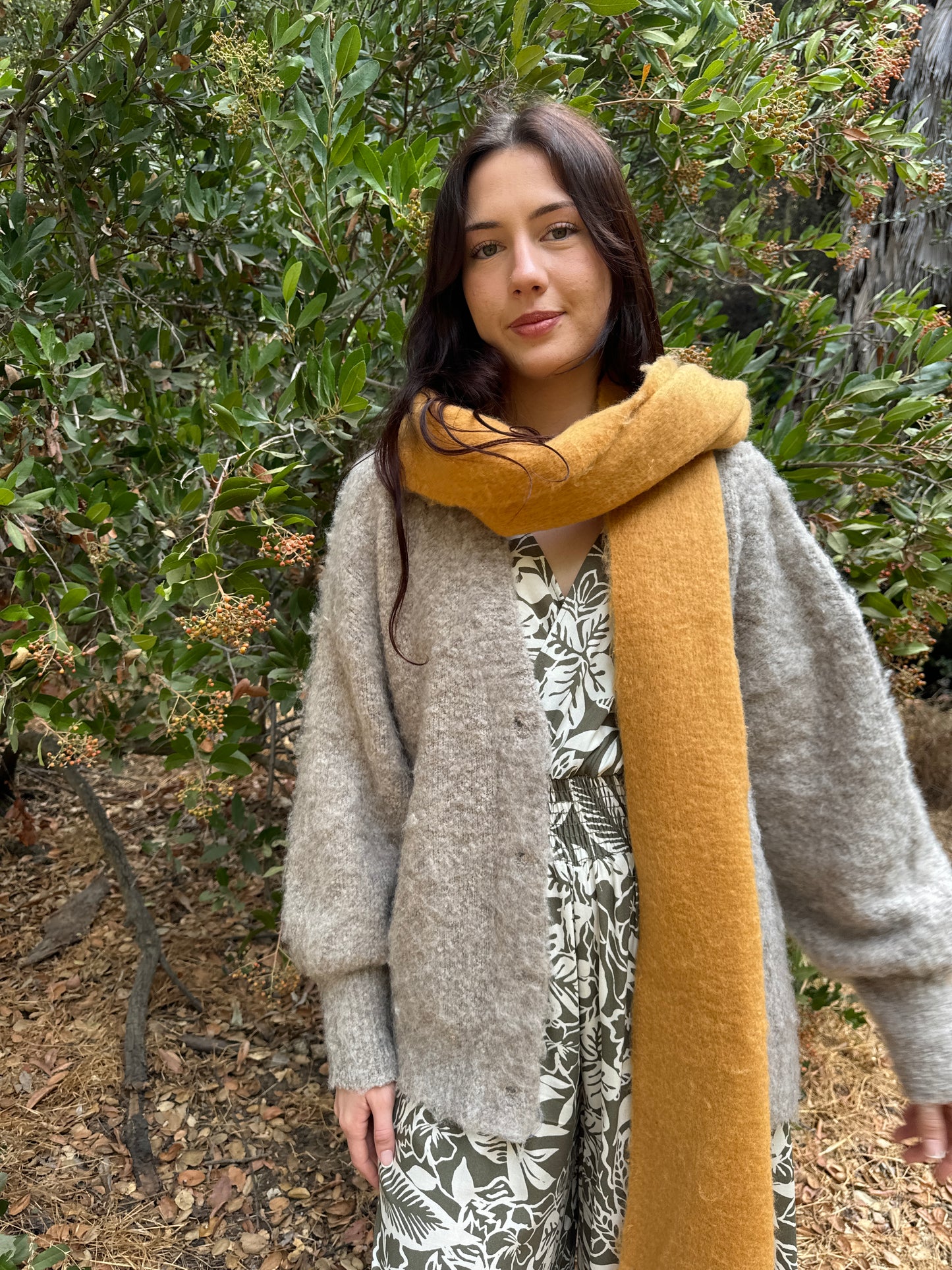 KARINA fuzzy open cardigan