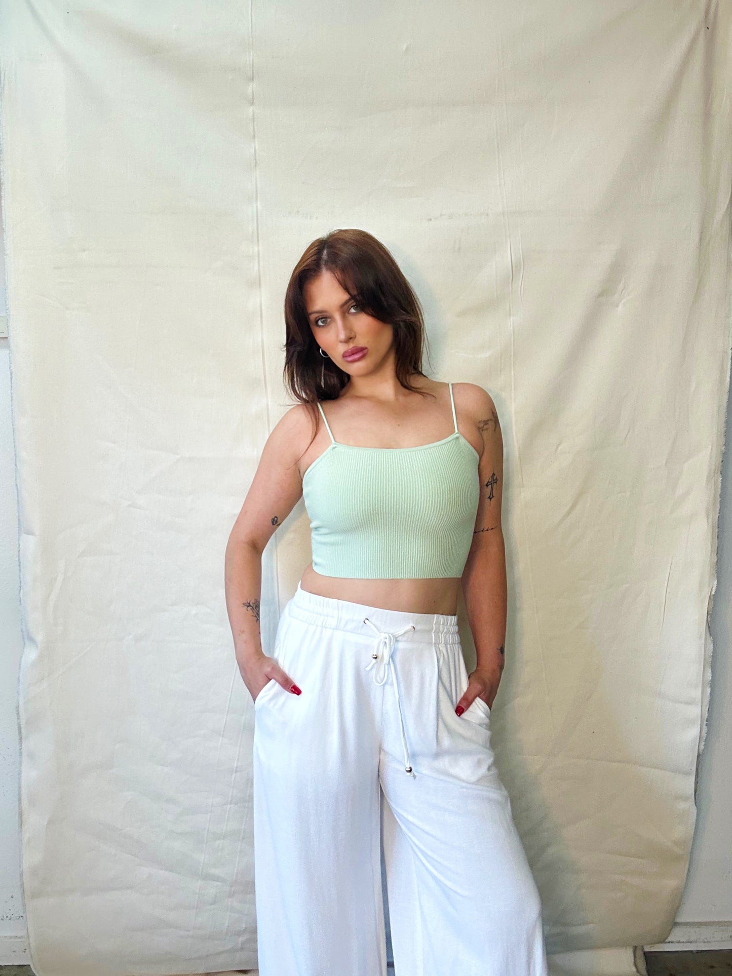 Toni ribbed crop tank