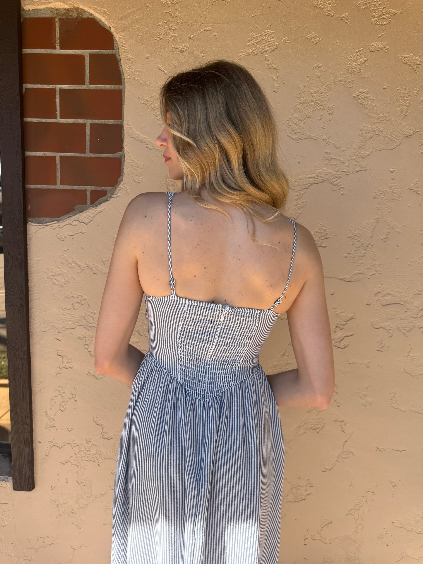 Sea Side striped corset dress