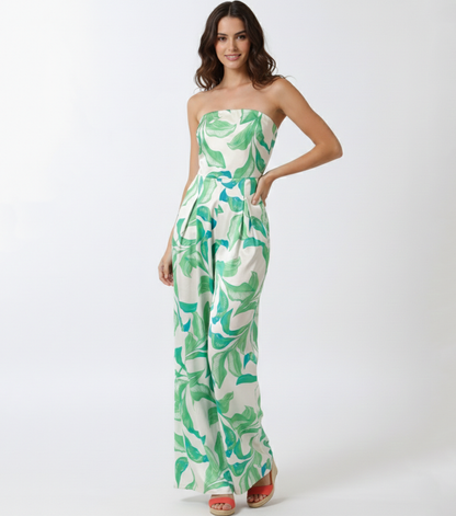 KOI GREEN LEAF JUMPSUIT