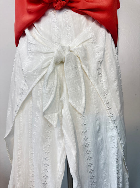 Cabo tie front tulip pants
