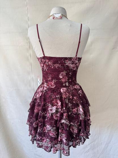 Nelli lace floral mini dress