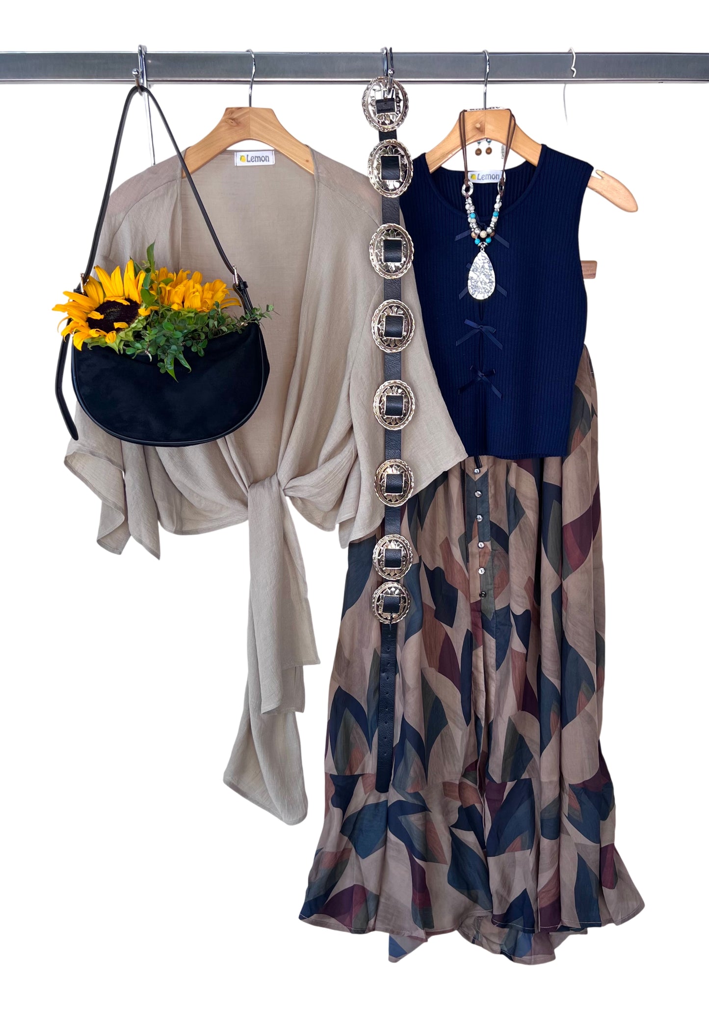 Chiffon tie front kimono