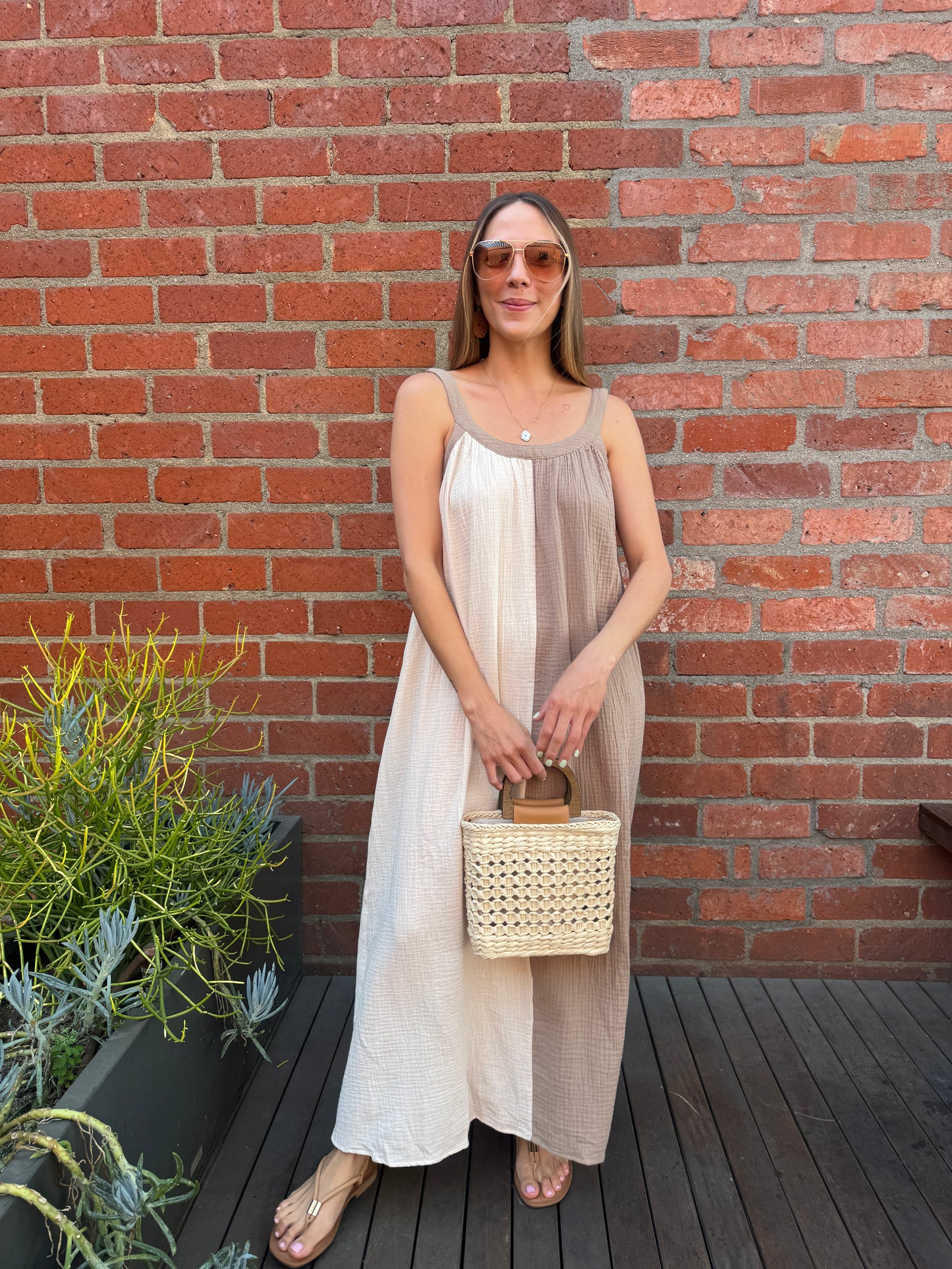 GRACE Two Tone Maxi Dress