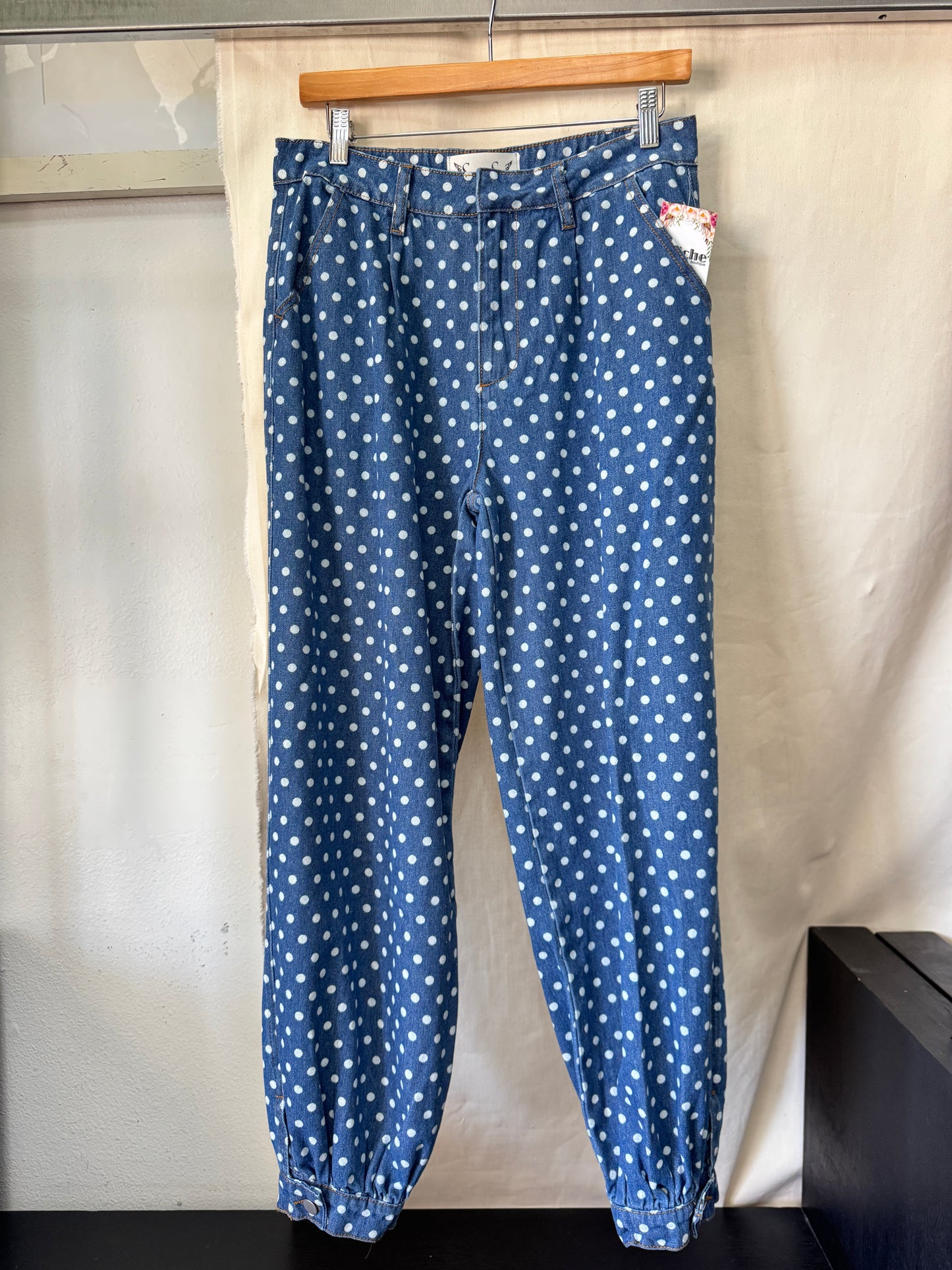 Polka Dot denim Jeans