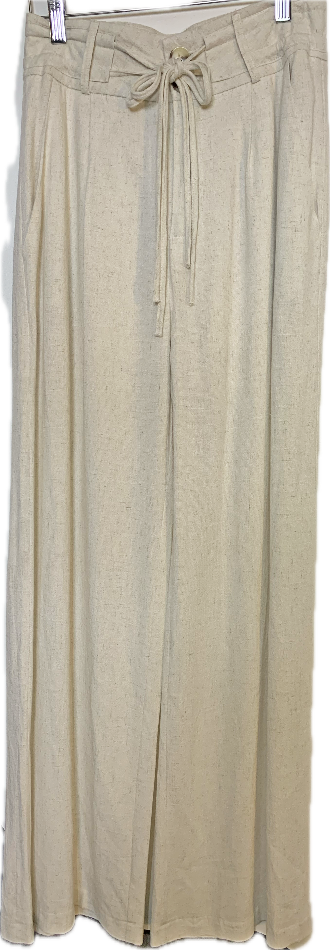 The Solstice Wide-Leg Linen Tie-Front Trouser