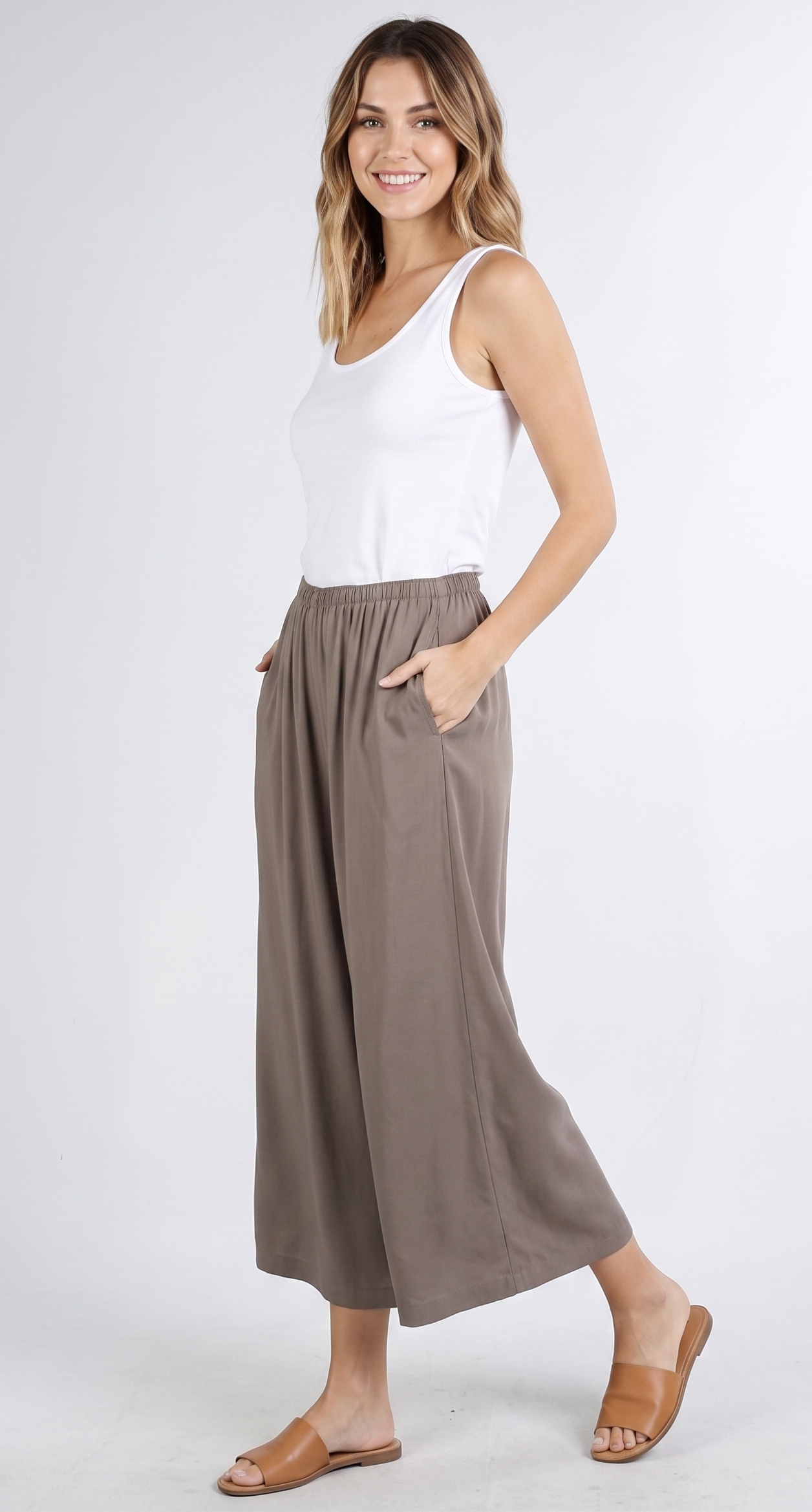 The Breezy Coastal Wide-Leg Culotte Pants