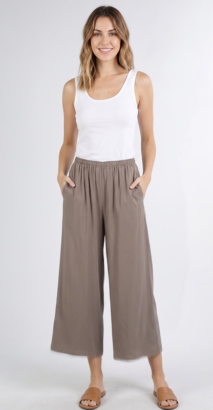 The Breezy Coastal Wide-Leg Culotte Pants