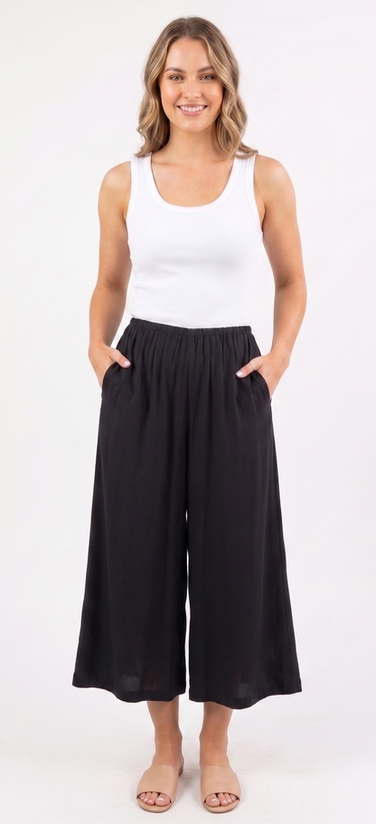 The Breezy Coastal Wide-Leg Culotte Pants