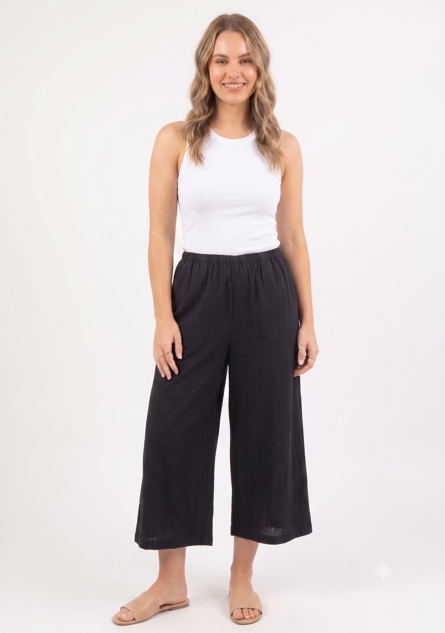 The Breezy Coastal Wide-Leg Culotte Pants