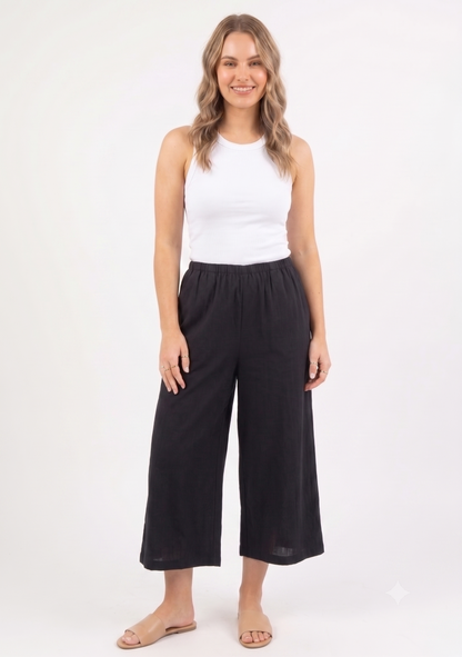 The Breezy Coastal Wide-Leg Culotte Pants
