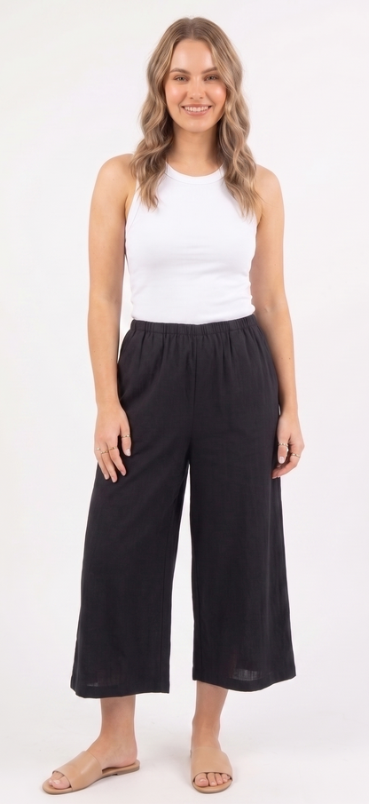 The Breezy Coastal Wide-Leg Culotte Pants