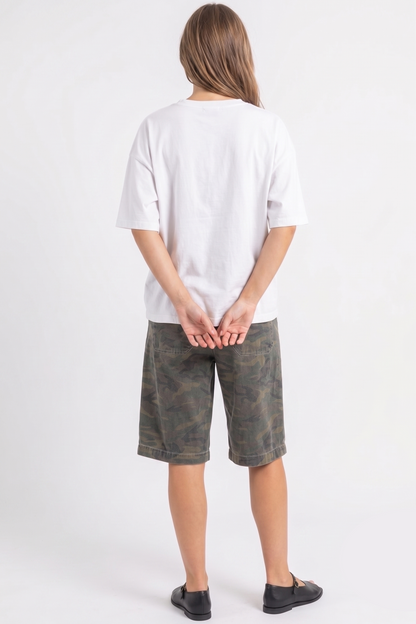 The Rebel Camo Oversized Cargo Skort Shorts