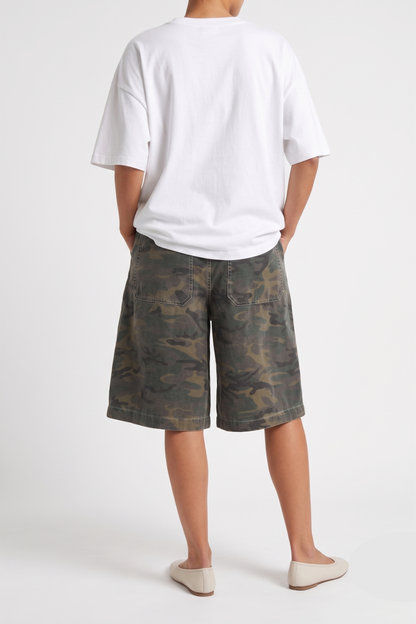 The Rebel Camo Oversized Cargo Skort Shorts