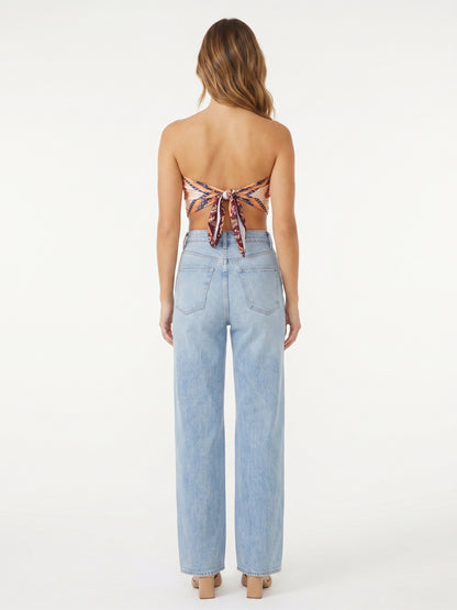 The Valencia Baroque Print Tie-Back Scarf Top