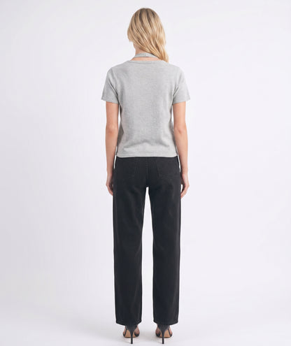 The Reese 2-in-1 Halter Layered Short-Sleeve Cardigan Top