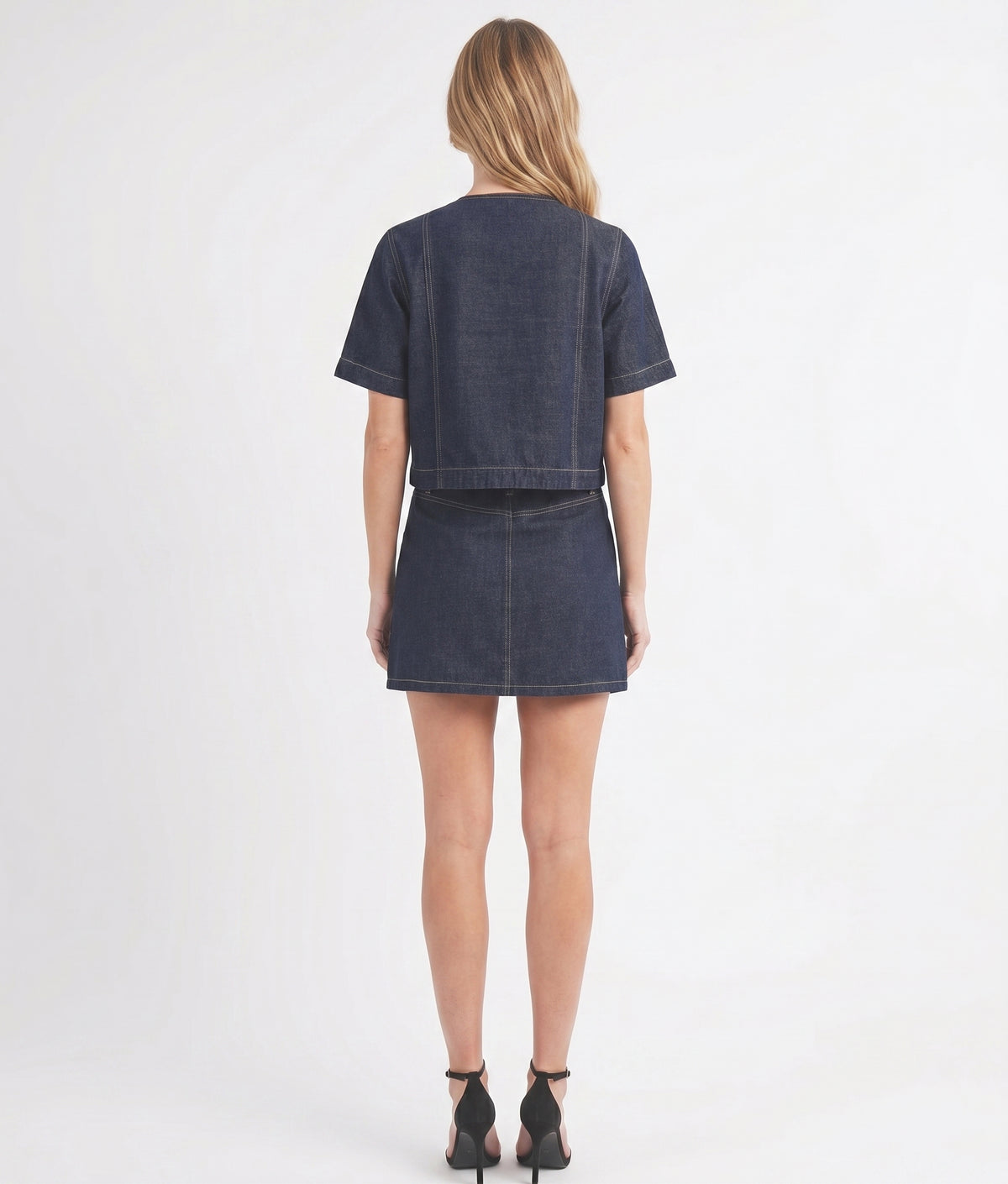 The Cambridge Denim skirt in Dark Indigo