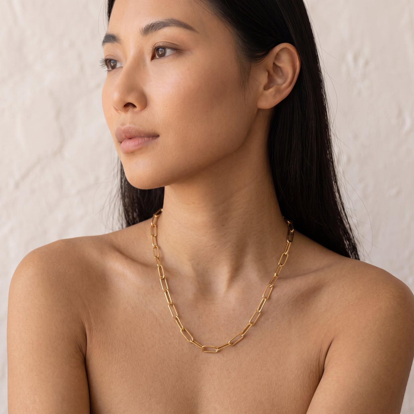 The St. Tropez 14k Gold-Plated Paperclip Chain Necklace