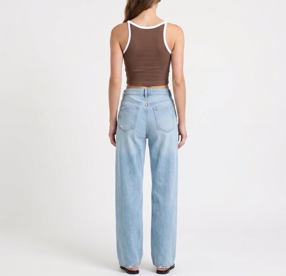 The Stella Seamless Ribbed Snap-Front Cropped Tank