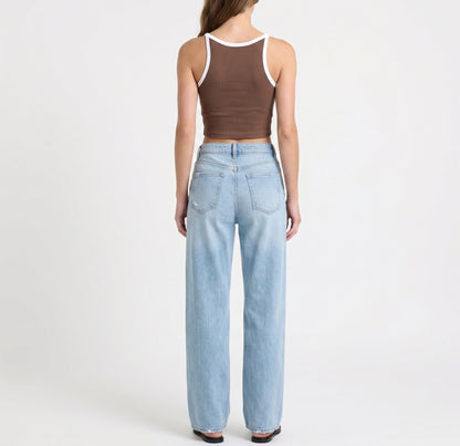 The Stella Seamless Ribbed Snap-Front Cropped Tank