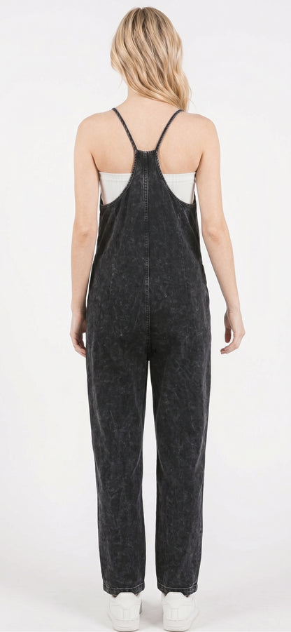 The Rowan Mineral Wash Slouchy Pocket Overalls Jumpsuit