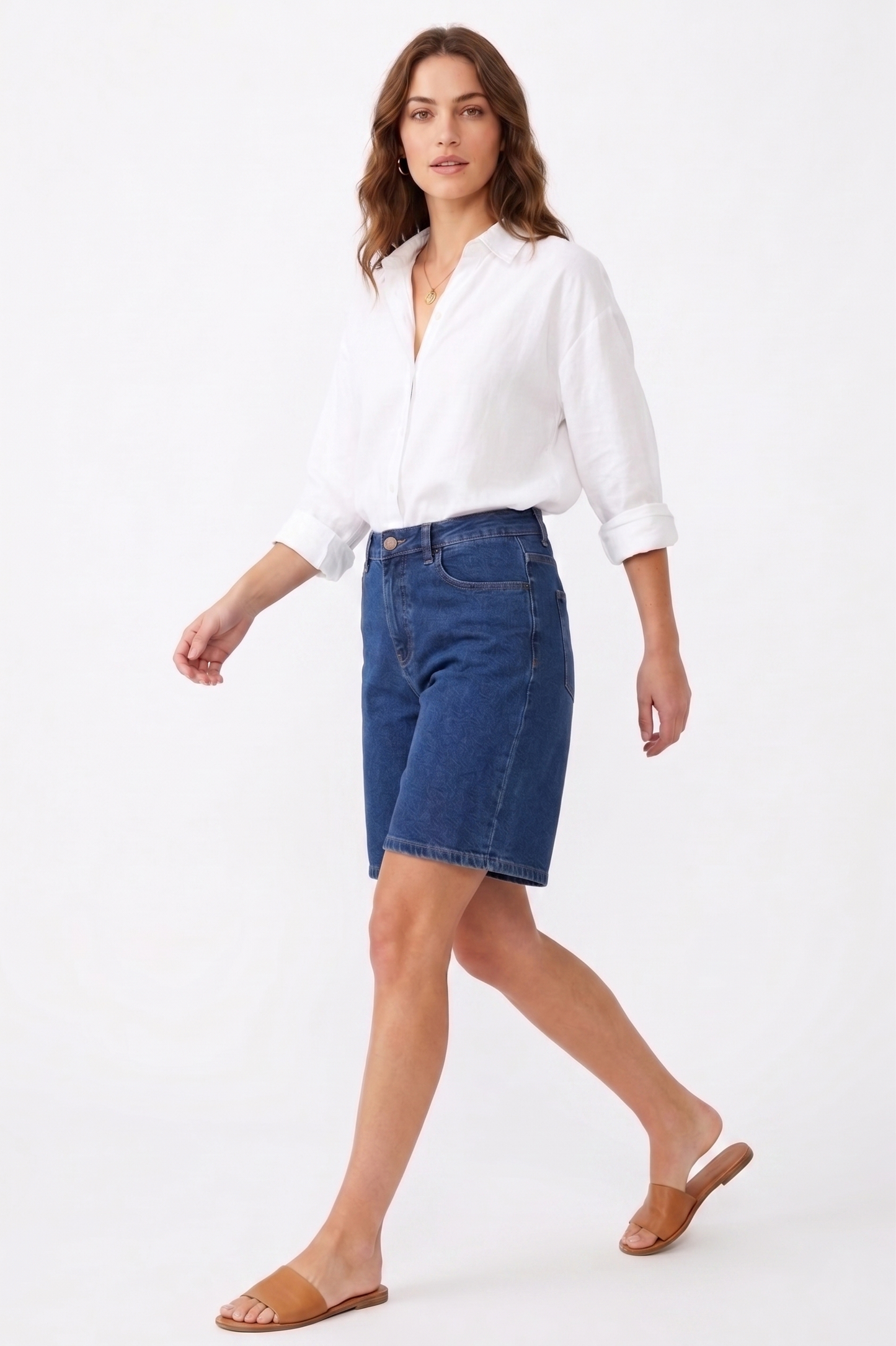 The Heritage High-Rise Denim Bermuda Short