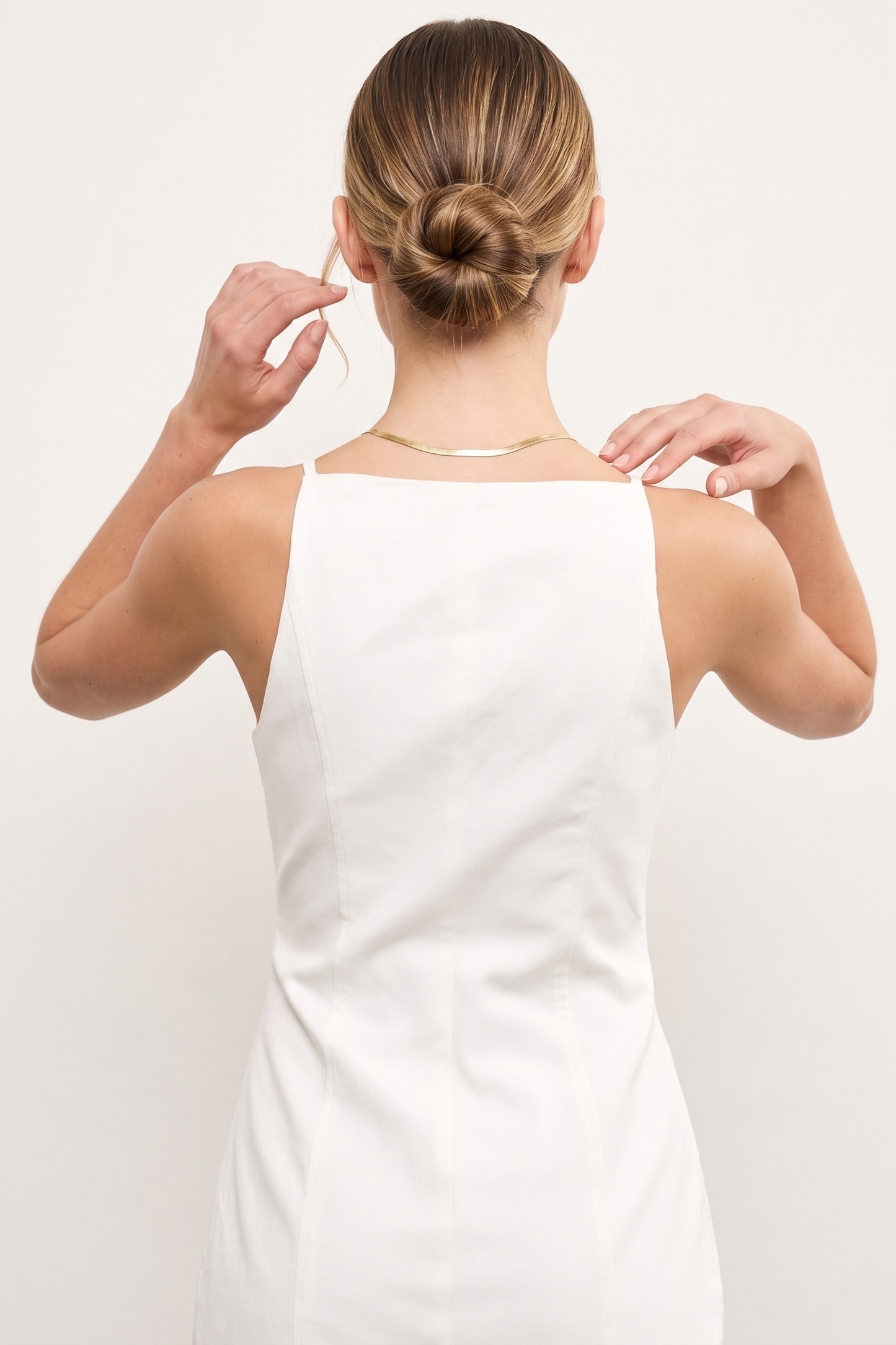 The Alana Button-Front Square-Neck Mini