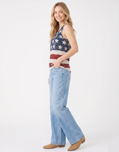 Distressed American Flag Tank Top