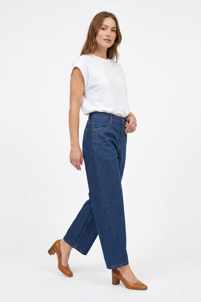 The Icon High-Rise Tailored Wide-Leg Denim