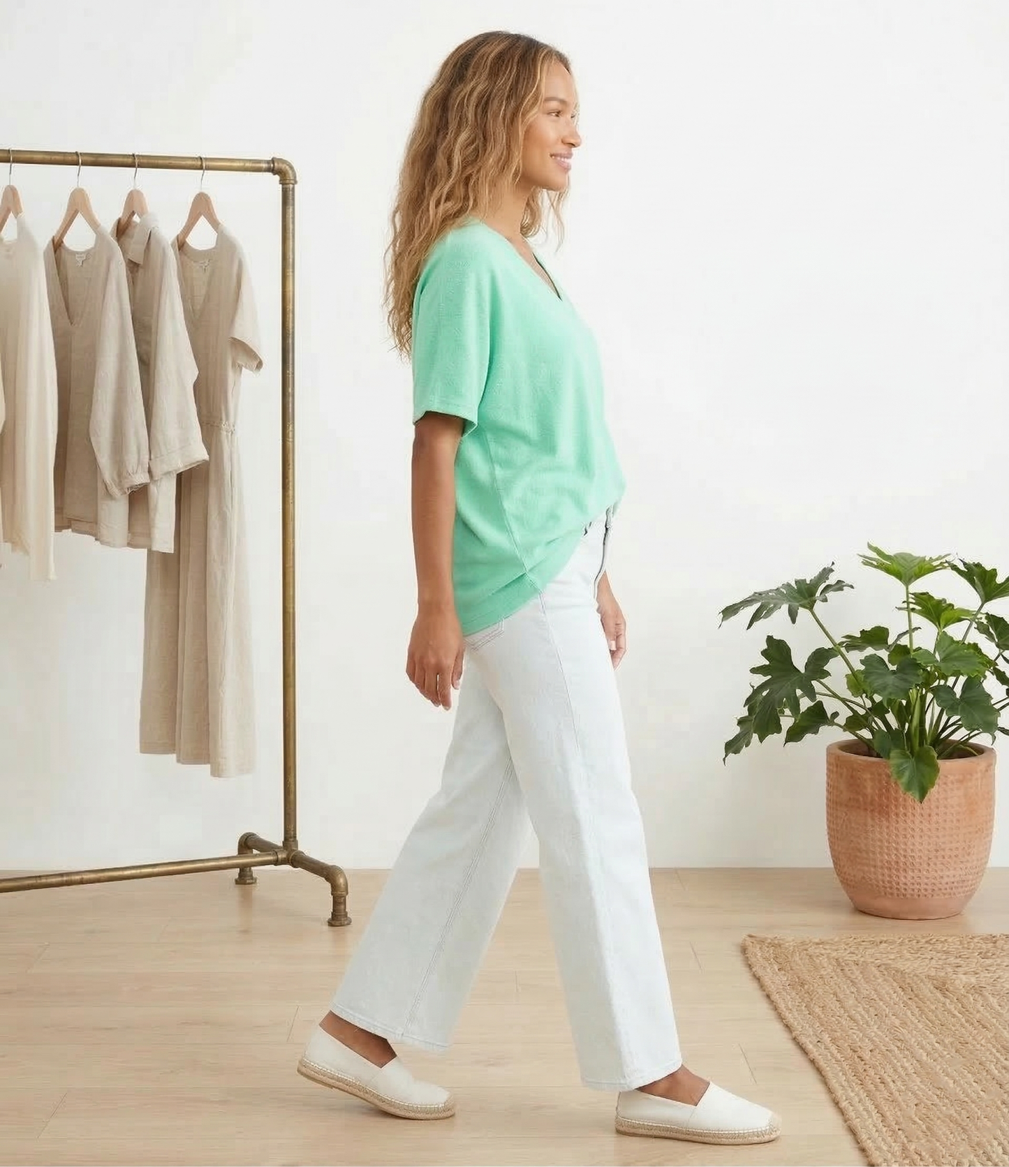 Oversized V Neck Top