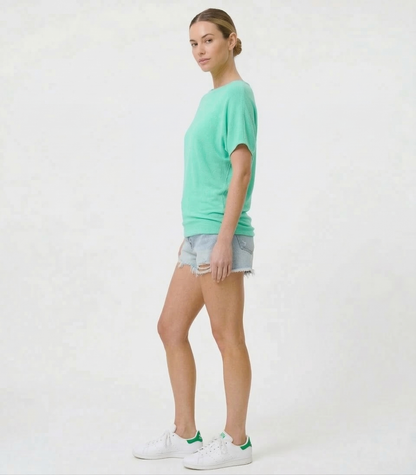 Round Neck Drop Sleeve