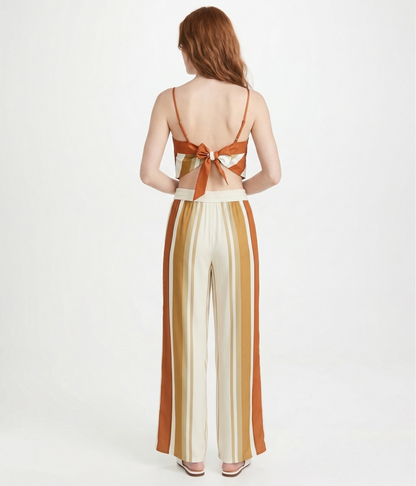 The Solstice Striped Tie-Back Co-ord top