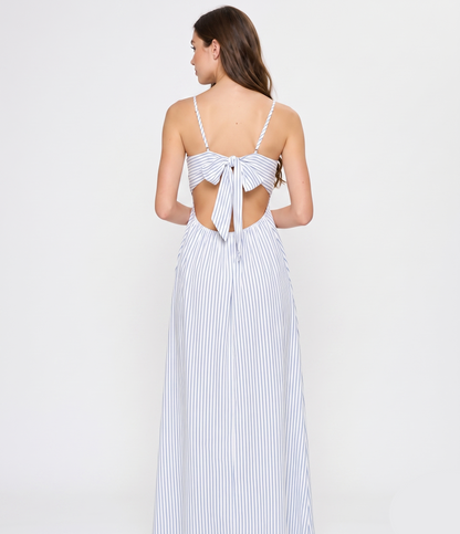 The Coastal Cutout Striped Maxi Dress.