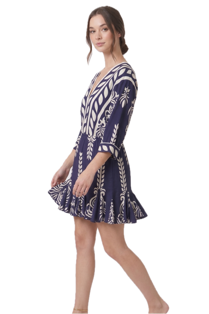 The Riviera Kimono Sleeve Boho Mini Dress