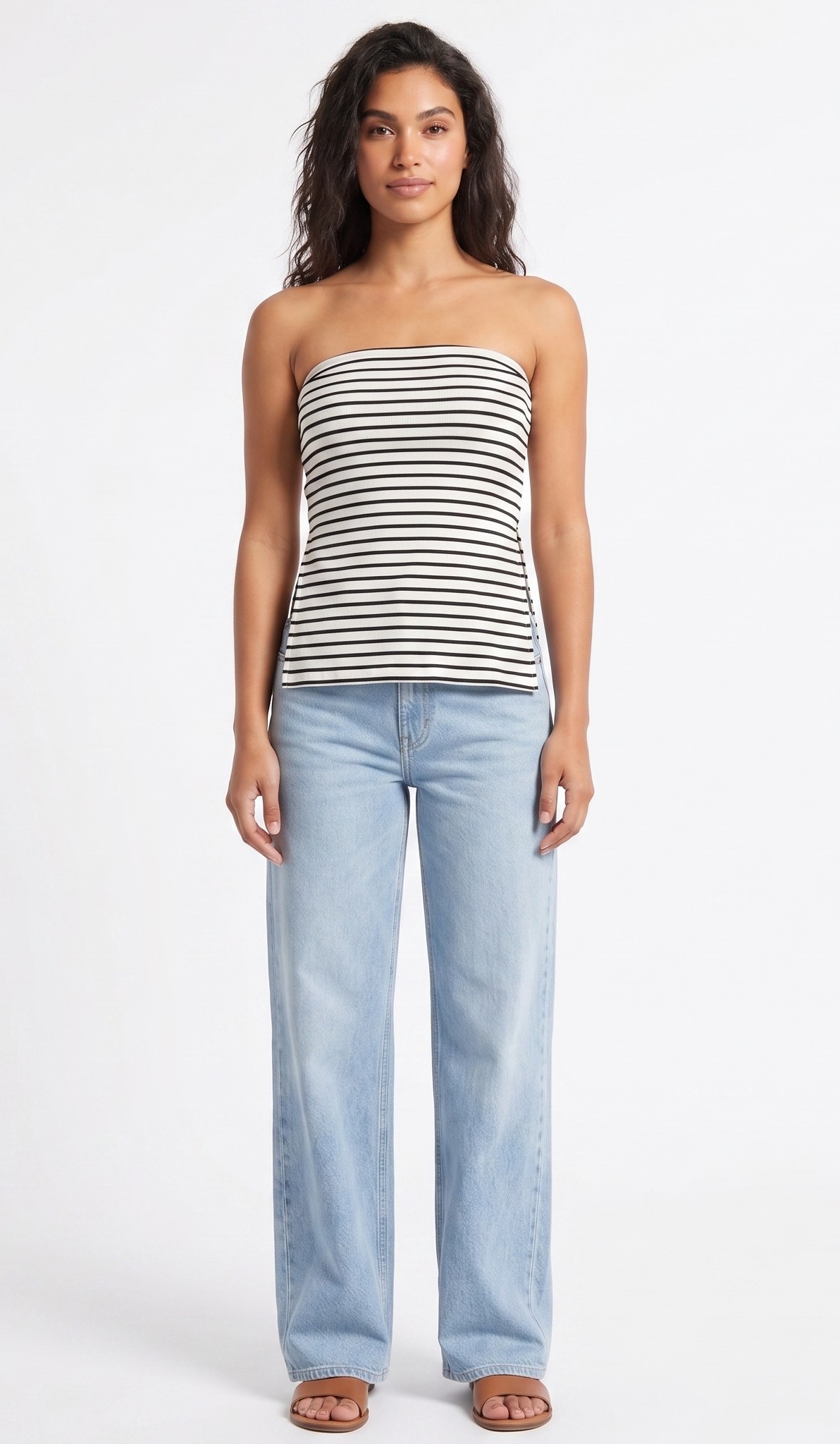 The Malibu Sunset Striped Side-Slit Tube Top