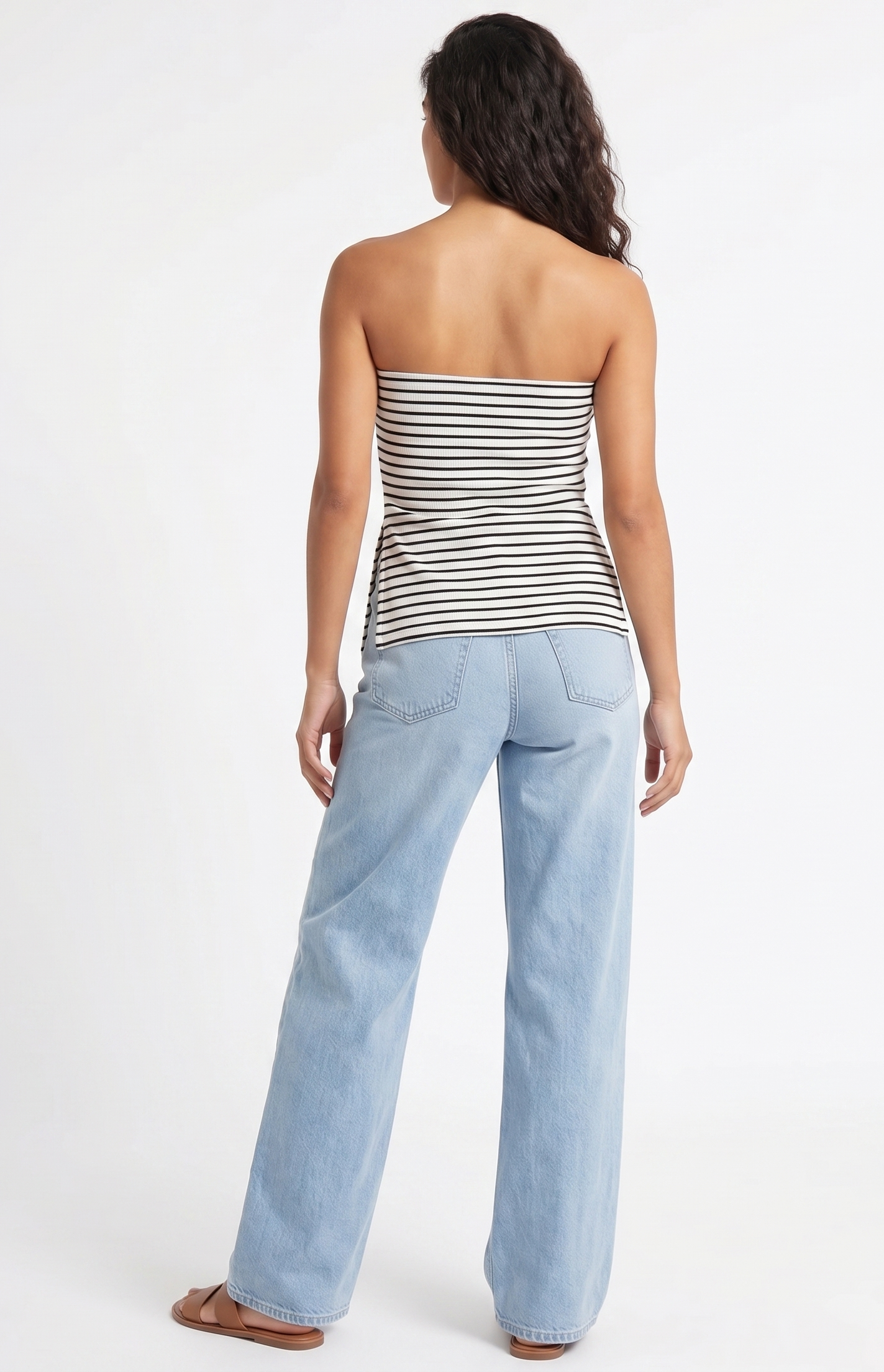 The Malibu Sunset Striped Side-Slit Tube Top