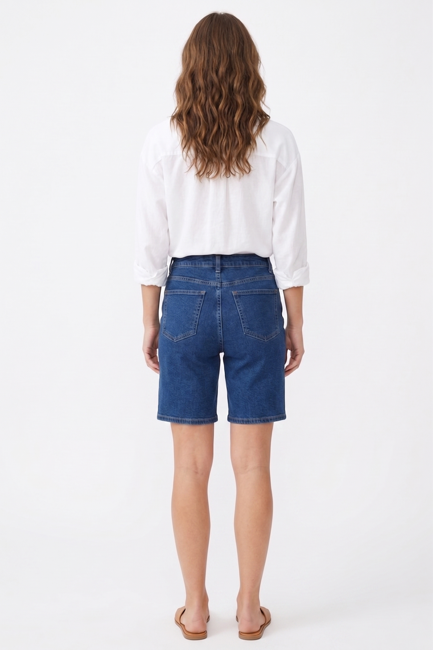 The Heritage High-Rise Denim Bermuda Short