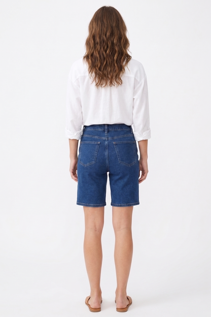 The Heritage High-Rise Denim Bermuda Short