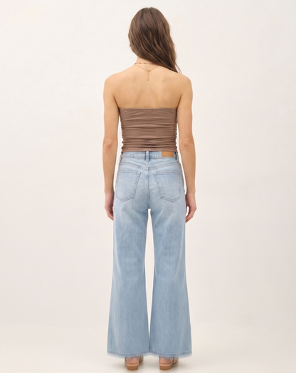 The Siena Ruched Strapless Bandeau Top