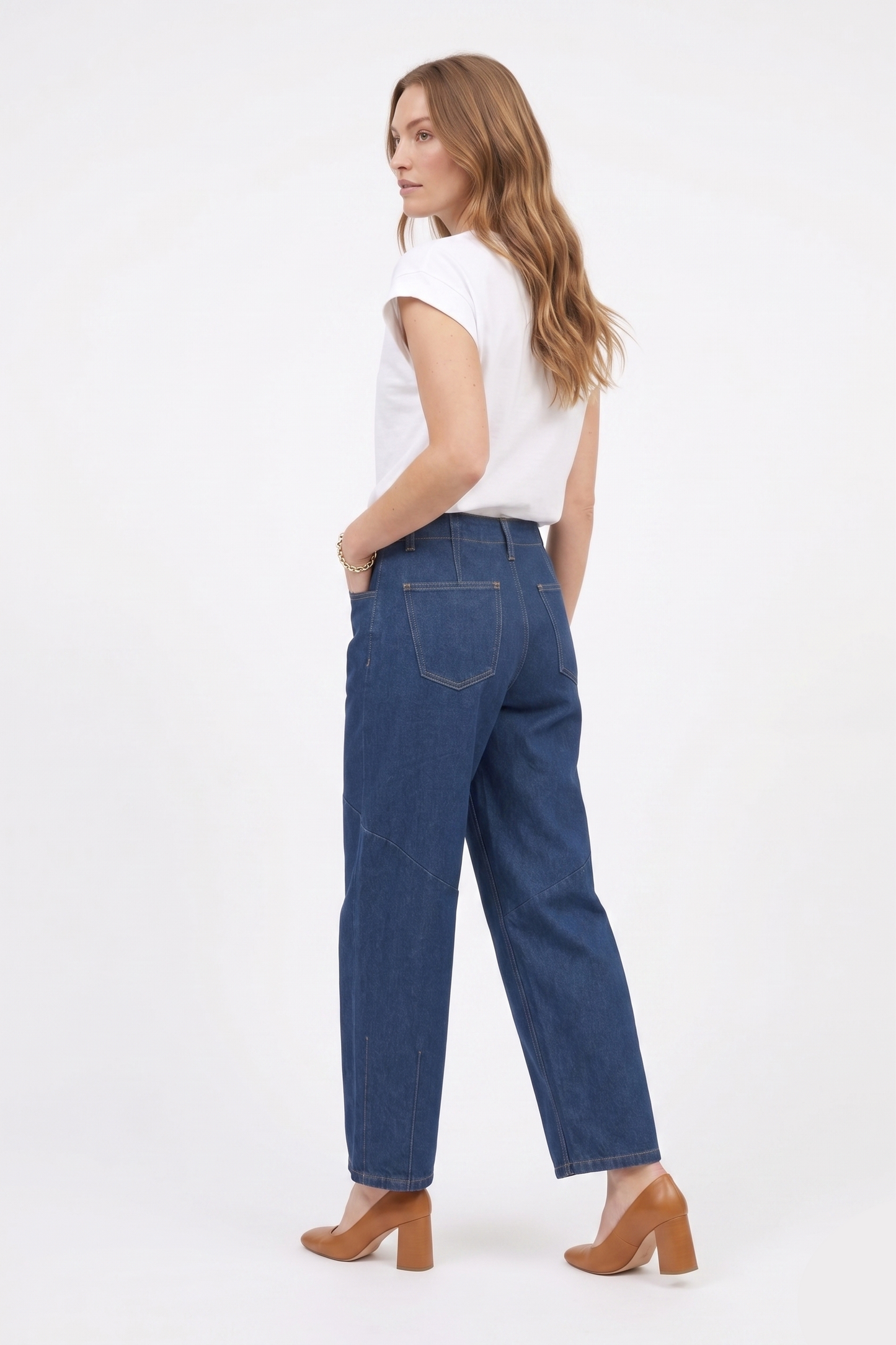 The Icon High-Rise Tailored Wide-Leg Denim
