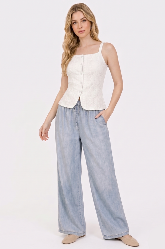 The Aria Diamond Pointelle Tailored Knit Vest